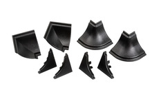 Tilbehør til bakkantlister 8 deler svart